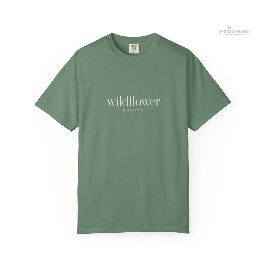 Wildflower T-Shirt — Minimal Botanical Graphic Tee - PRINT EXPLORE