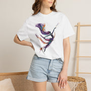 Abstract Color Wave T-Shirt — Ethereal Purple & Teal Art Tee