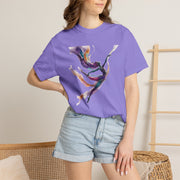 Abstract Color Wave T-Shirt — Ethereal Purple & Teal Art Tee