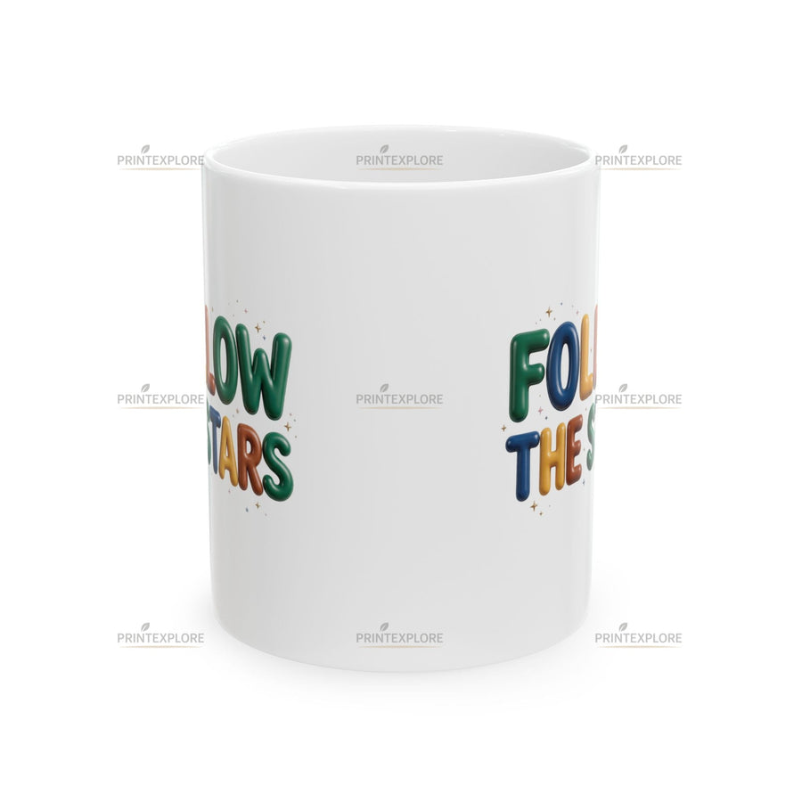 Follow the Stars - Ceramic Mug, 11oz - PRINT EXPLORE