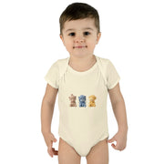 "Lovely pink Bears" Infant Baby Rib Bodysuit