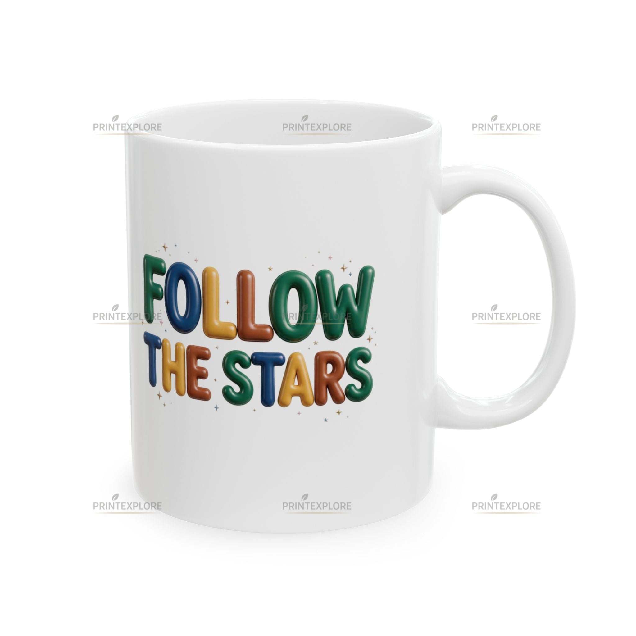 Follow the Stars - Ceramic Mug, 11oz - PRINT EXPLORE