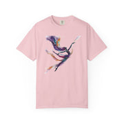 Abstract Color Wave T-Shirt — Ethereal Purple & Teal Art Tee