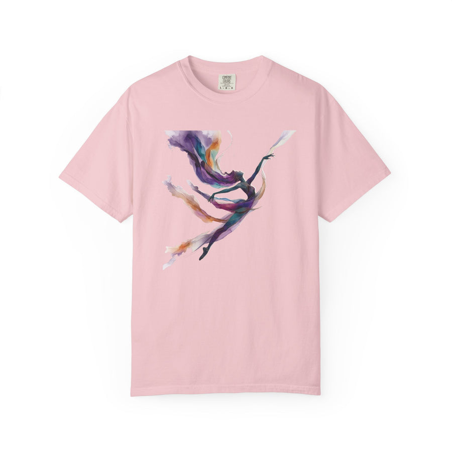 Abstract Color Wave T-Shirt — Ethereal Purple & Teal Art Tee