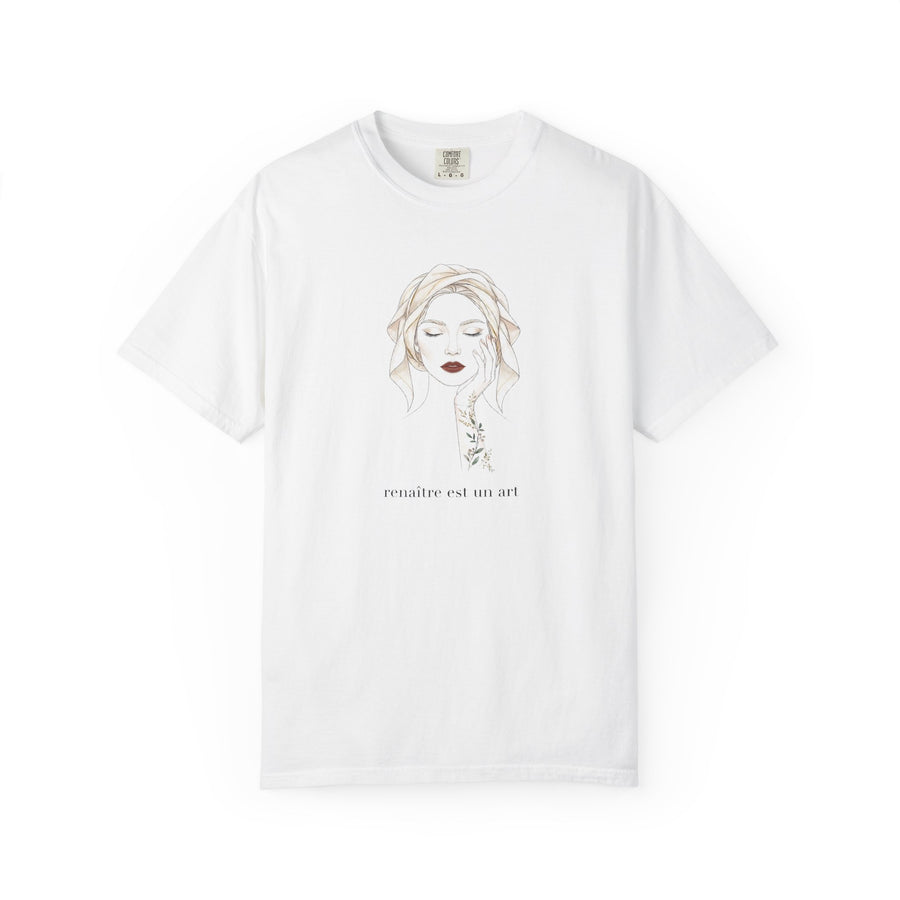 Minimalist Line Art Graphic Tee for Women | French-Inspired Design - PRINT EXPLORE