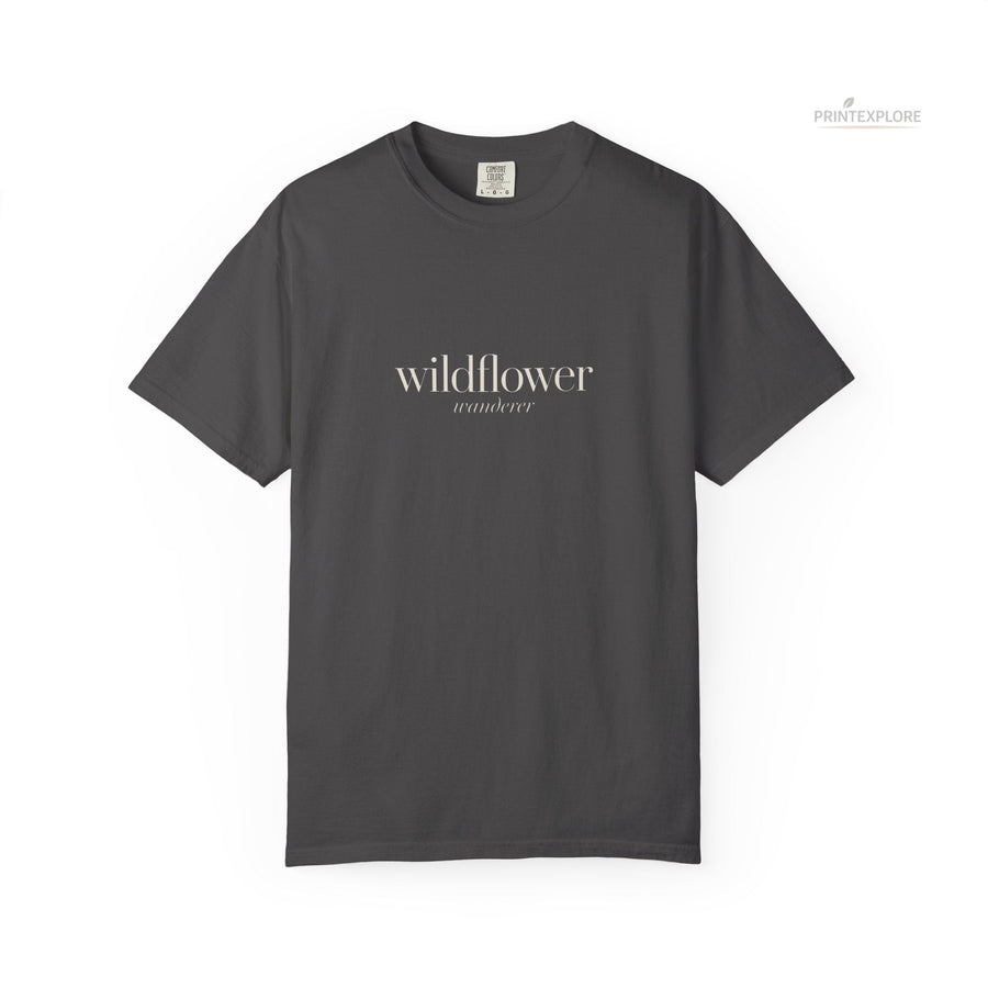 Wildflower T-Shirt — Minimal Botanical Graphic Tee - PRINT EXPLORE