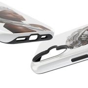 Magnetic Impact-Resistant Phone Case — Elegant Portrait with Silver Headwrap - PRINT EXPLORE