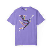 Abstract Color Wave T-Shirt — Ethereal Purple & Teal Art Tee