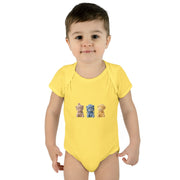 "Lovely pink Bears" Infant Baby Rib Bodysuit