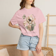 Rooted & Rising Floral T-Shirt — Botanical Inspirational Tee