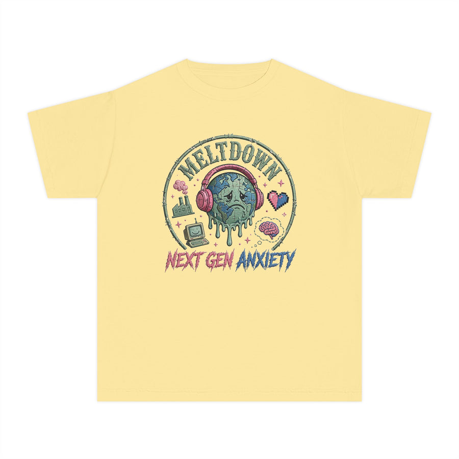 Youth Tee — 'Meltdown Next Gen Anxiety' Graphic Shirt