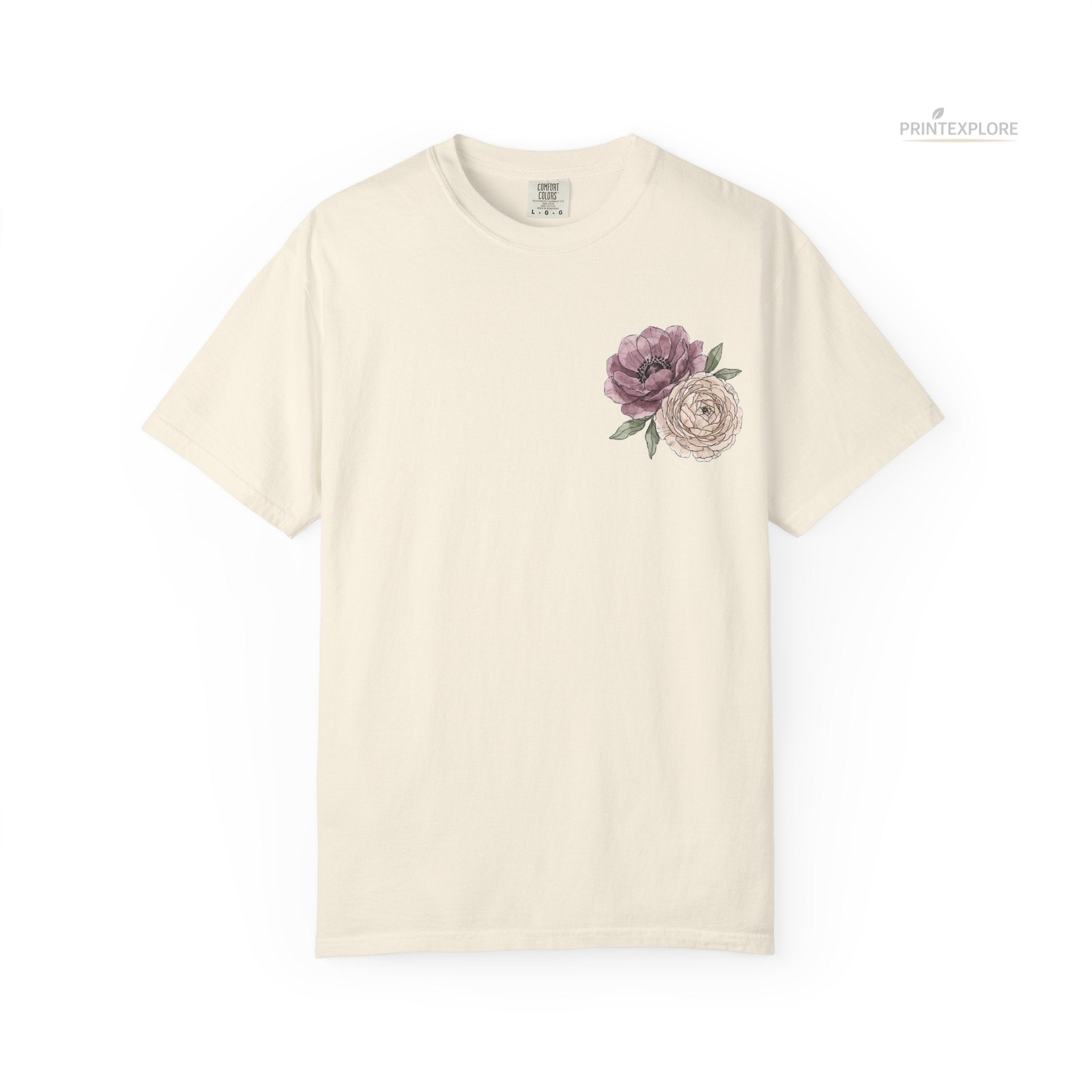 Vintage T-Shirt for Women - Floral Bouquet Graphic - PRINT EXPLORE