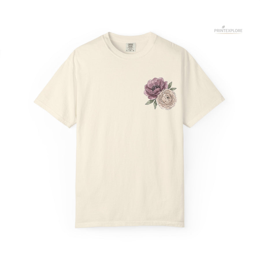 Vintage T-Shirt for Women - Floral Bouquet Graphic - PRINT EXPLORE