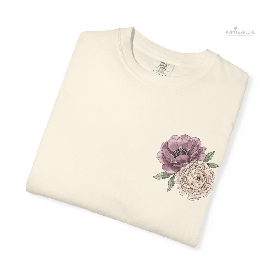Vintage T-Shirt for Women - Floral Bouquet Graphic - PRINT EXPLORE