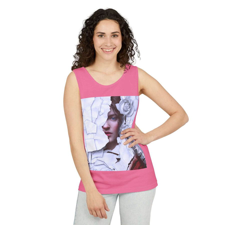 Unisex Garment - Dyed Tank Top with design- PRINT EXPLORE