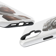 Magnetic Impact-Resistant Phone Case — Elegant Portrait with Silver Headwrap - PRINT EXPLORE