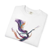 Abstract Color Wave T-Shirt — Ethereal Purple & Teal Art Tee
