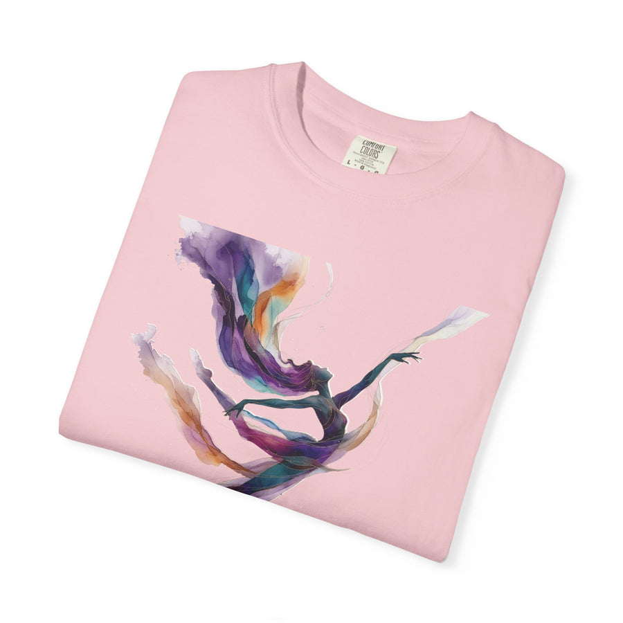 Abstract Color Wave T-Shirt — Ethereal Purple & Teal Art Tee