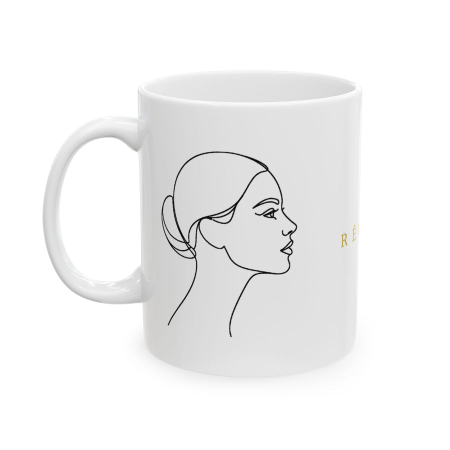 Feminine Line Art Coffee Mug 11oz| RÊVERIE