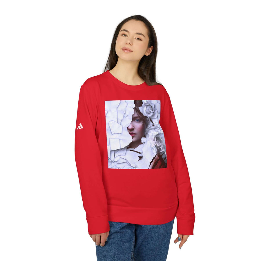 adidas® Sweatshirt | Sustainable & Cozy Red - PRINT EXPLORE
