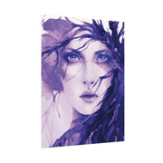 Watercolor Portrait Poster — Purple Female Face Matte Art Print - PRINT EXPLORE