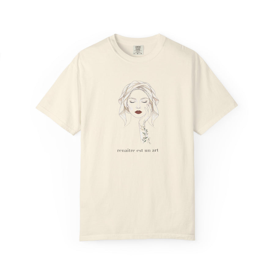 Minimalist Line Art Graphic Tee for Women | French-Inspired Design - PRINT EXPLORE