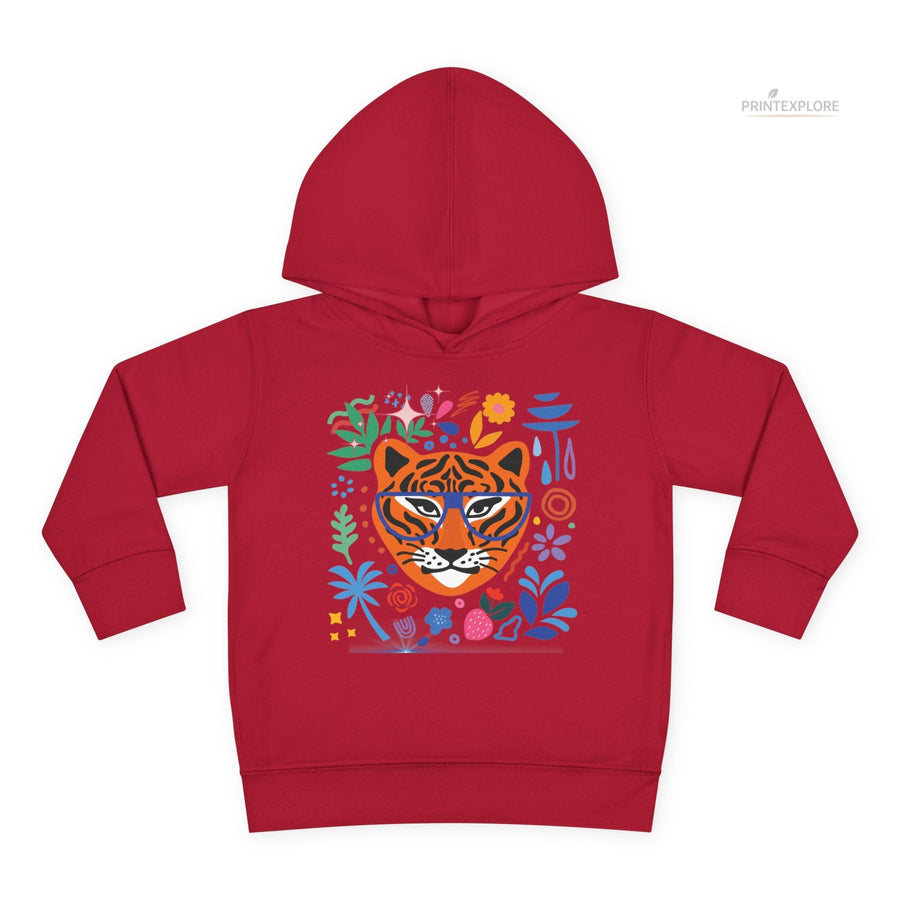 Tiger Toddler Pullover Fleece Hoodie - PRINT EXPLORE