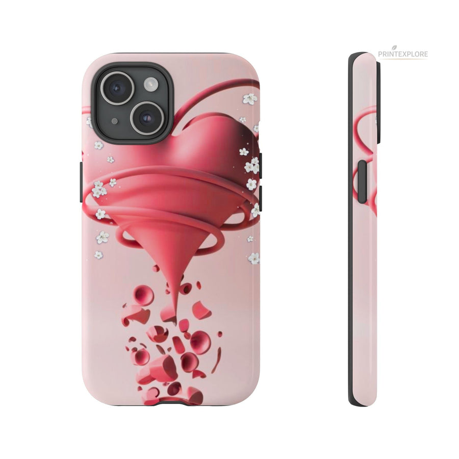 Pink Heart Art Phone Case for Women - PRINT EXPLORE