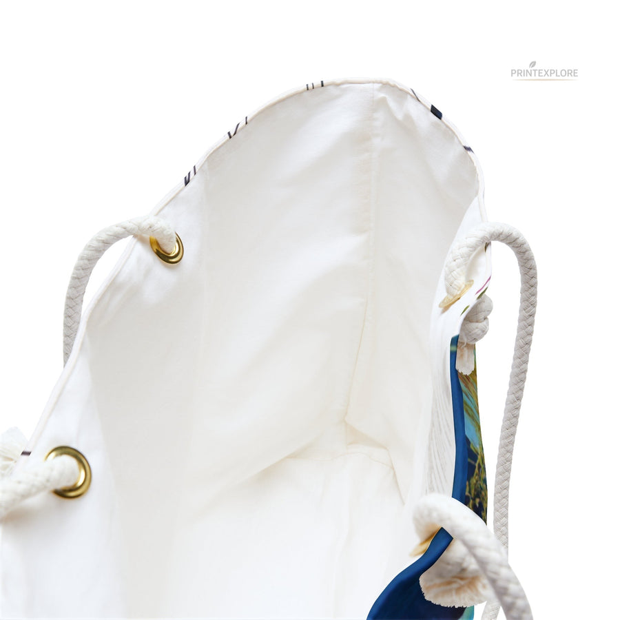 Blue Flowers Weekender Bag - PRINT EXPLORE