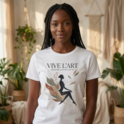Vive L'Art Botanical Silhouette T-Shirt white - PRINT EXPLORE
