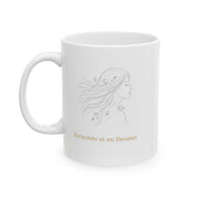 Rooted & Becoming Ceramic- Minimalist Botanical Coffee Mug