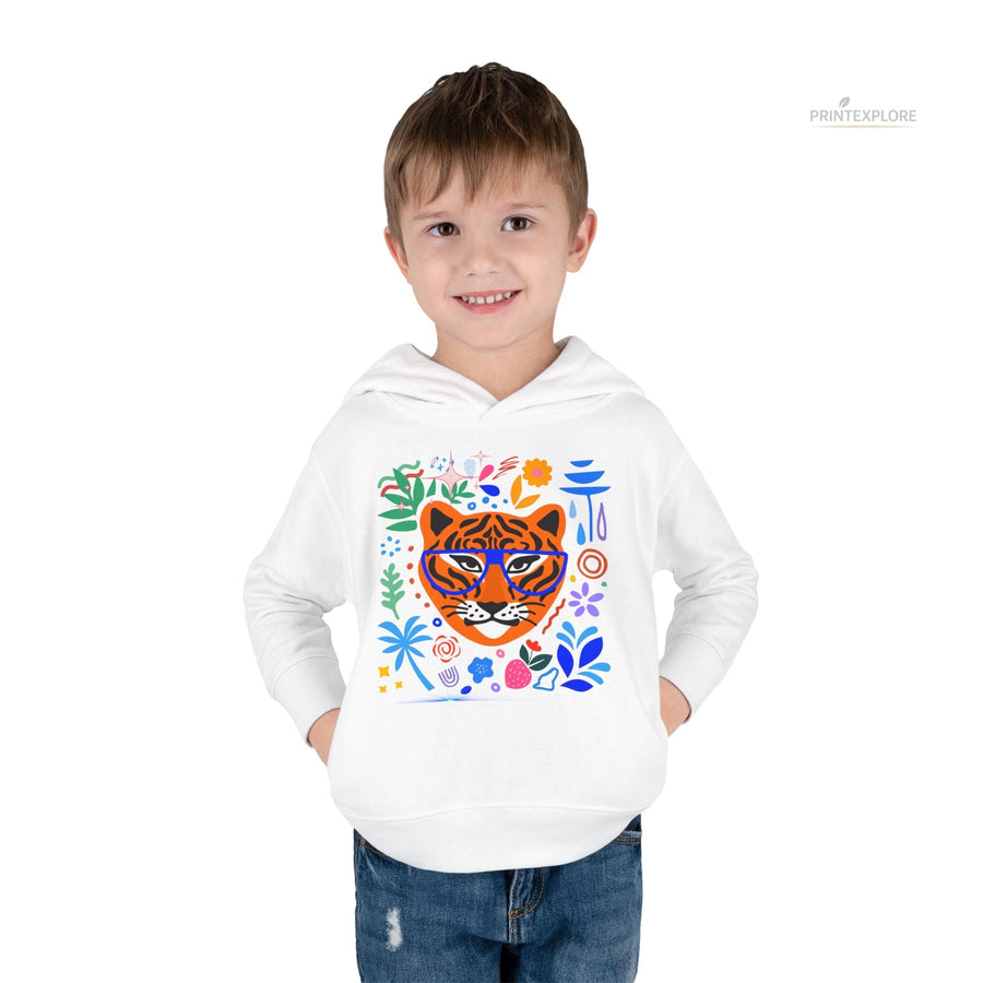 Tiger Toddler Pullover Fleece Hoodie - PRINT EXPLORE