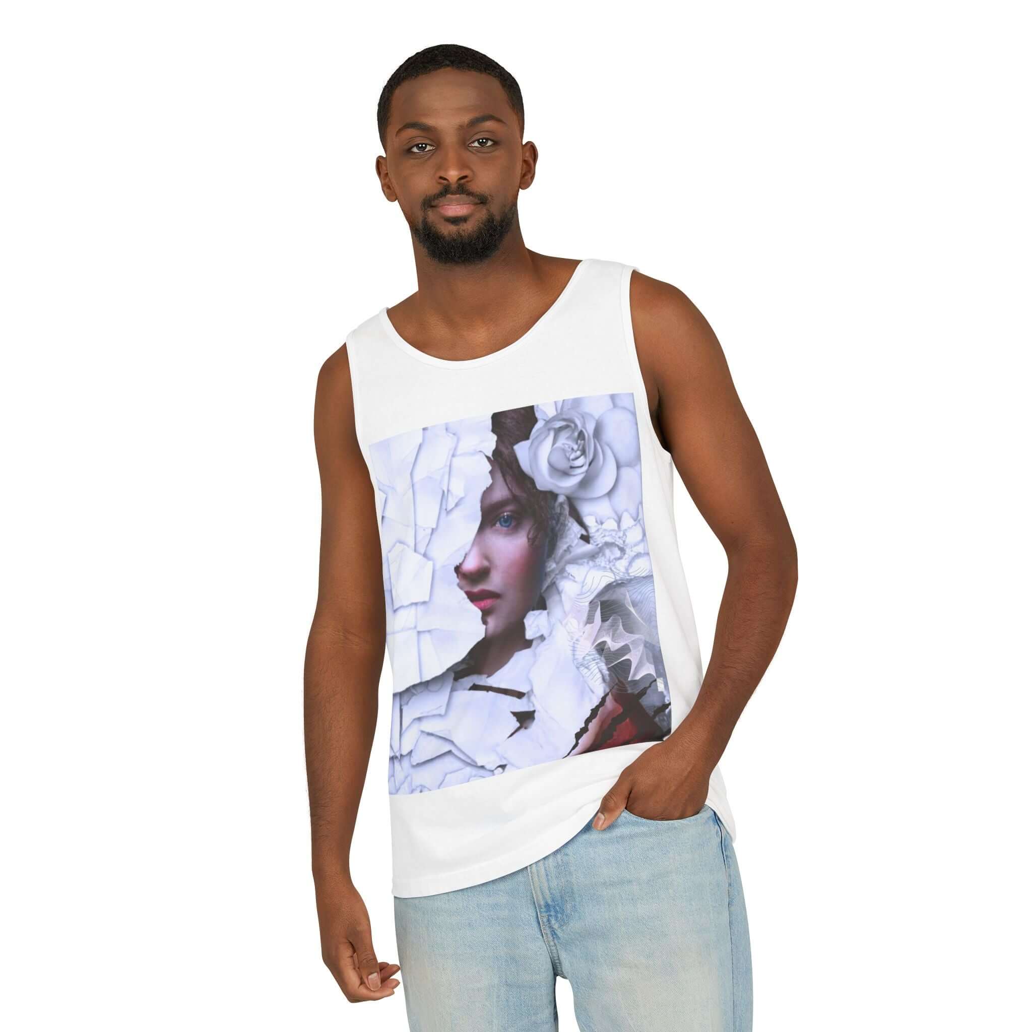 Unisex Garment - Dyed Tank Top with design - PRINT EXPLORE