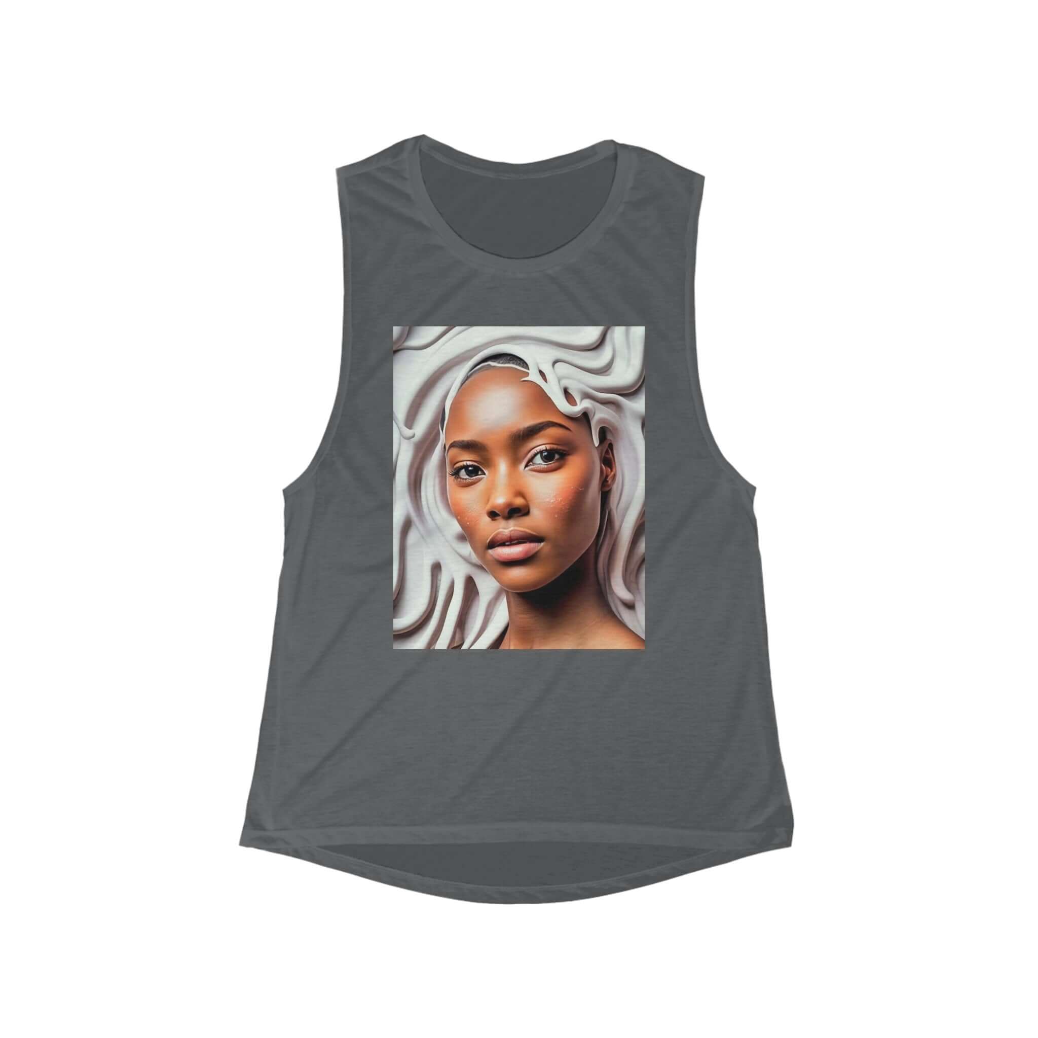 Flowy Muscle Tee woman -grey