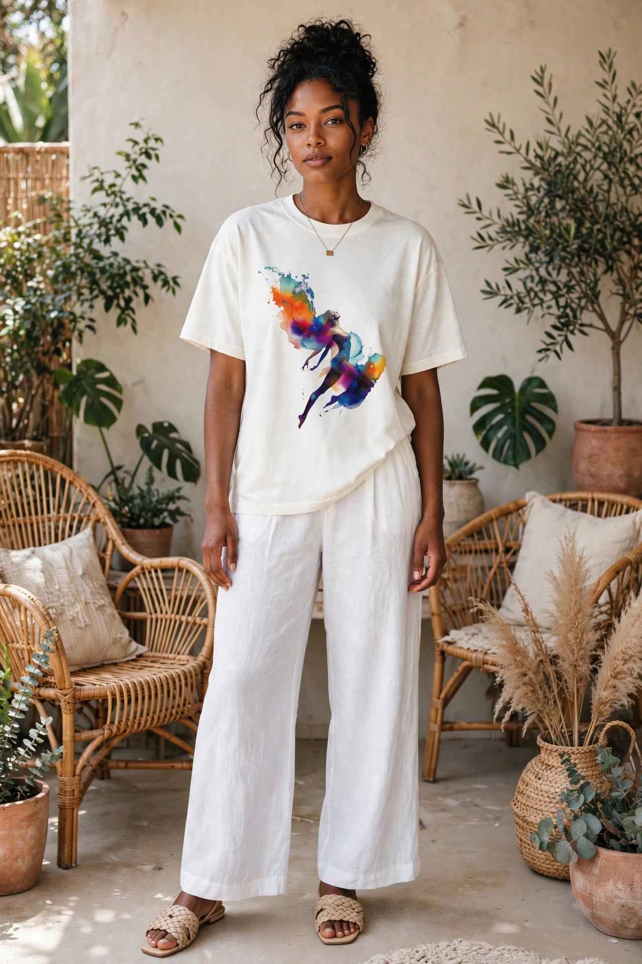 Watercolor Ballet Dancer T-Shirt - PRINT EXPLORE