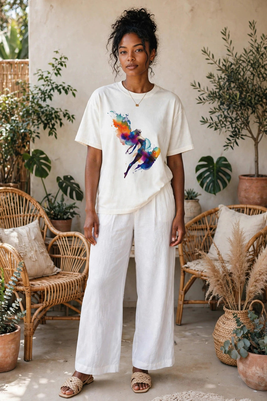 Watercolor Ballet Dancer T-Shirt - PRINT EXPLORE