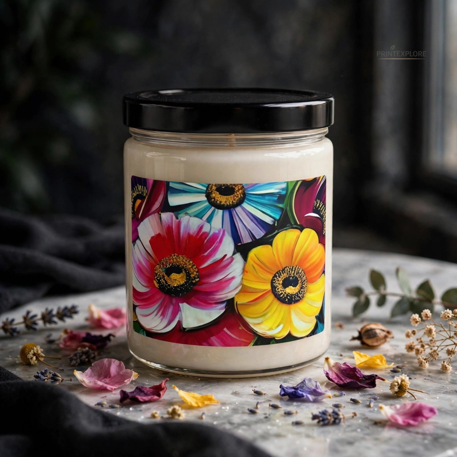 Scented Soy Candle, 9oz - PRINT EXPLORE