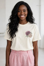 Vintage T-Shirt for Women - Floral Bouquet Graphic - PRINT EXPLORE