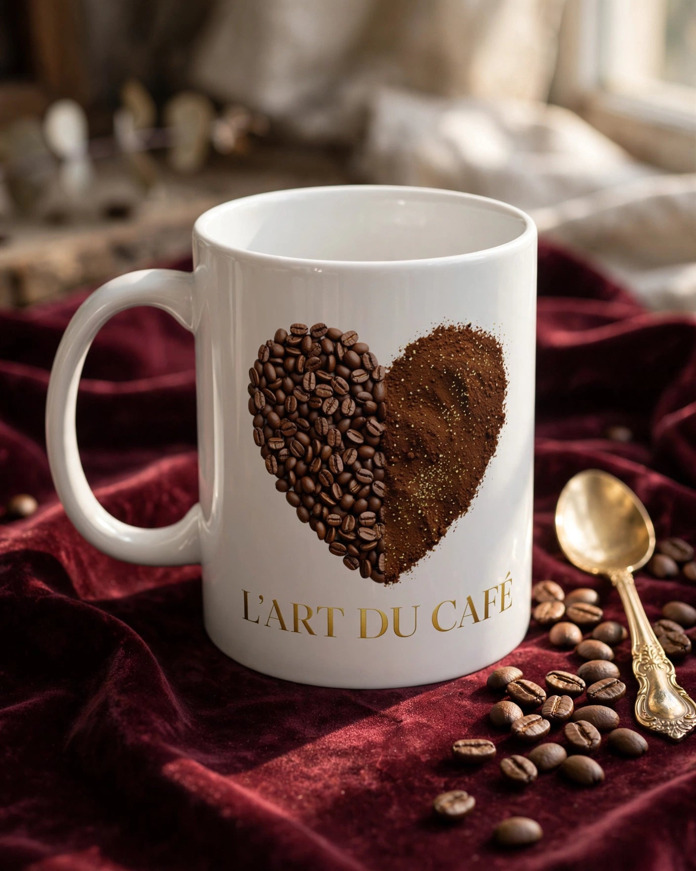 Heart Art Ceramic Mug 11oz – for Creative Souls - PRINT EXPLORE