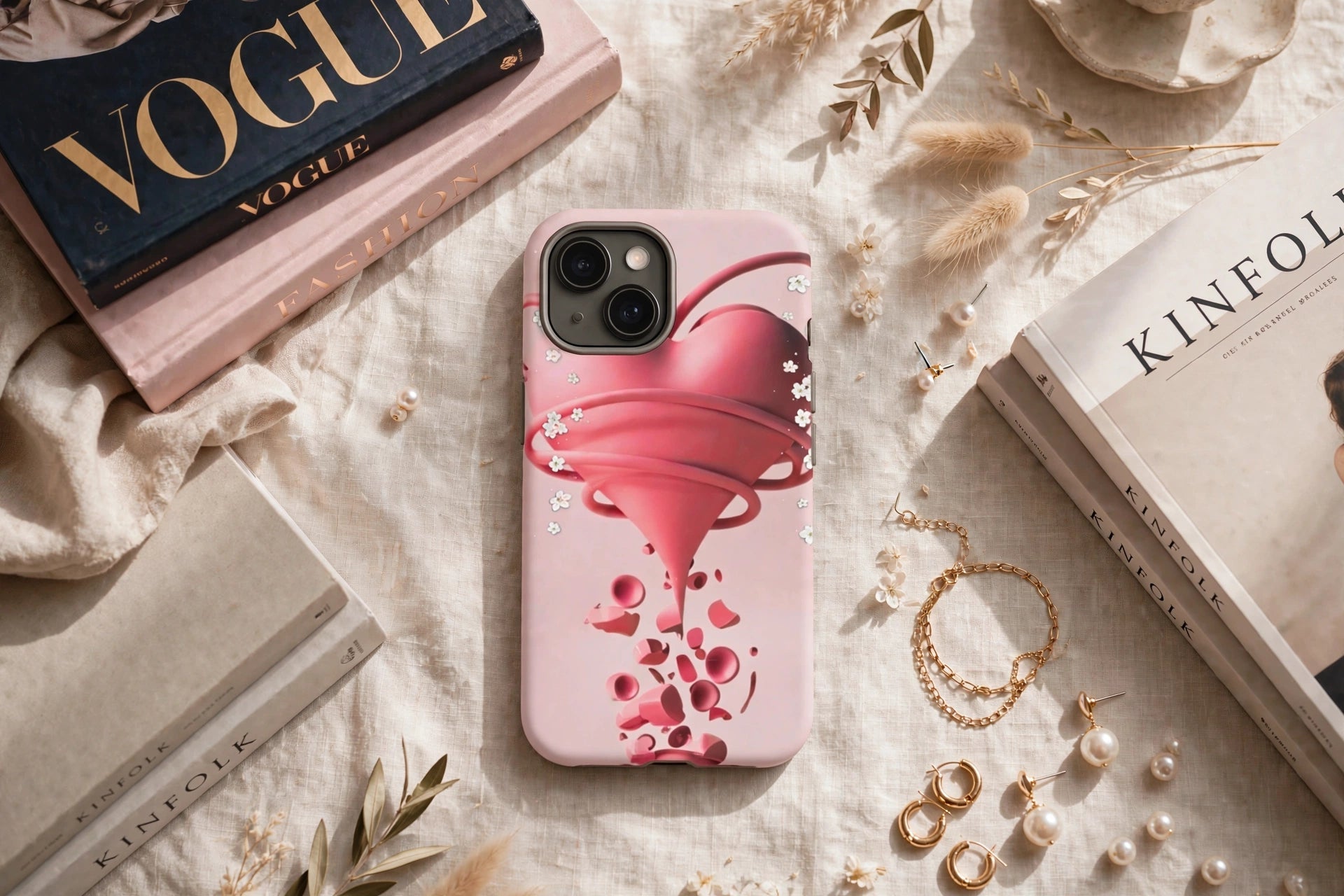 pink melting heart art phone case for women - PRINT EXPLORE