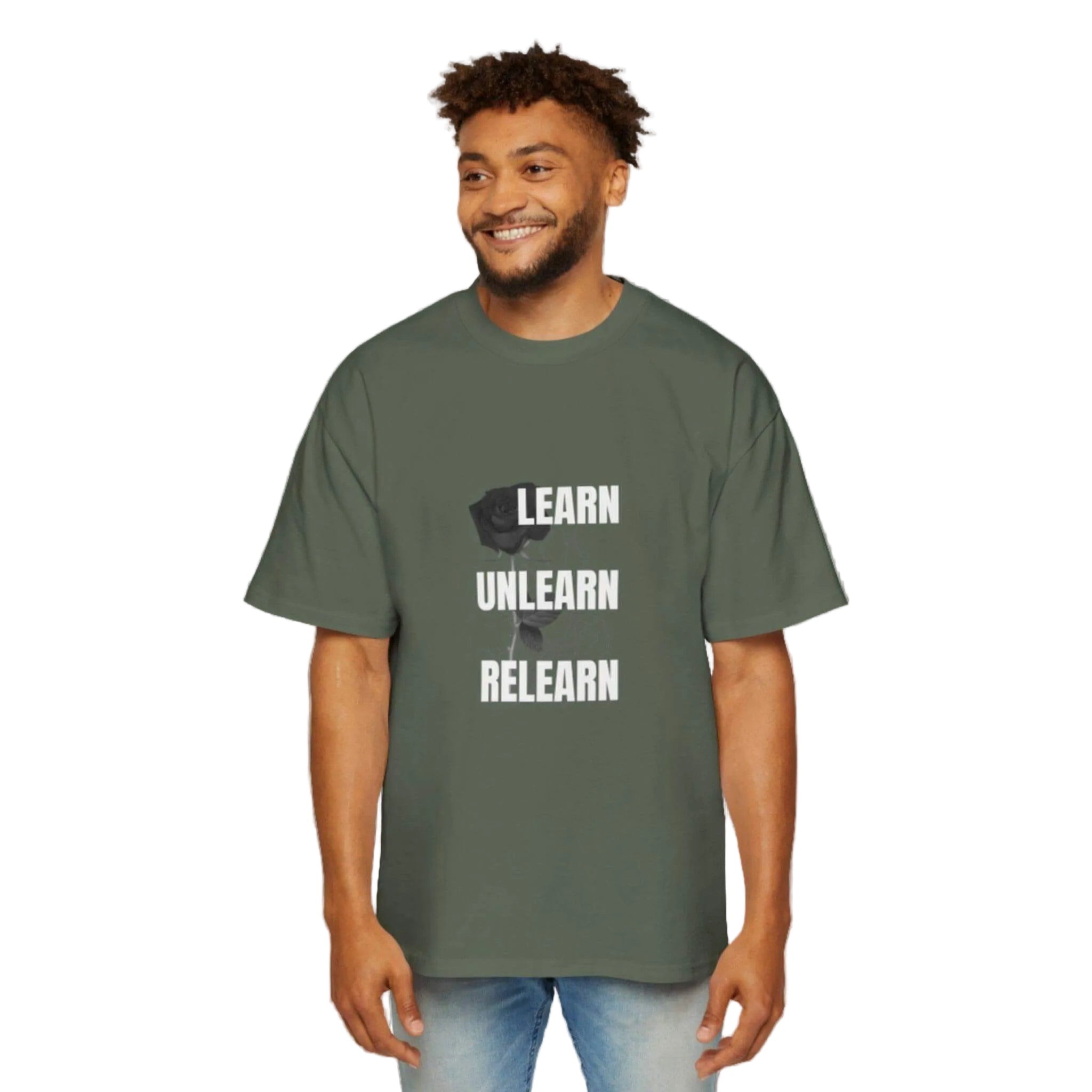 Men's Heavy Oversized Tee - PRINT EXPLORE