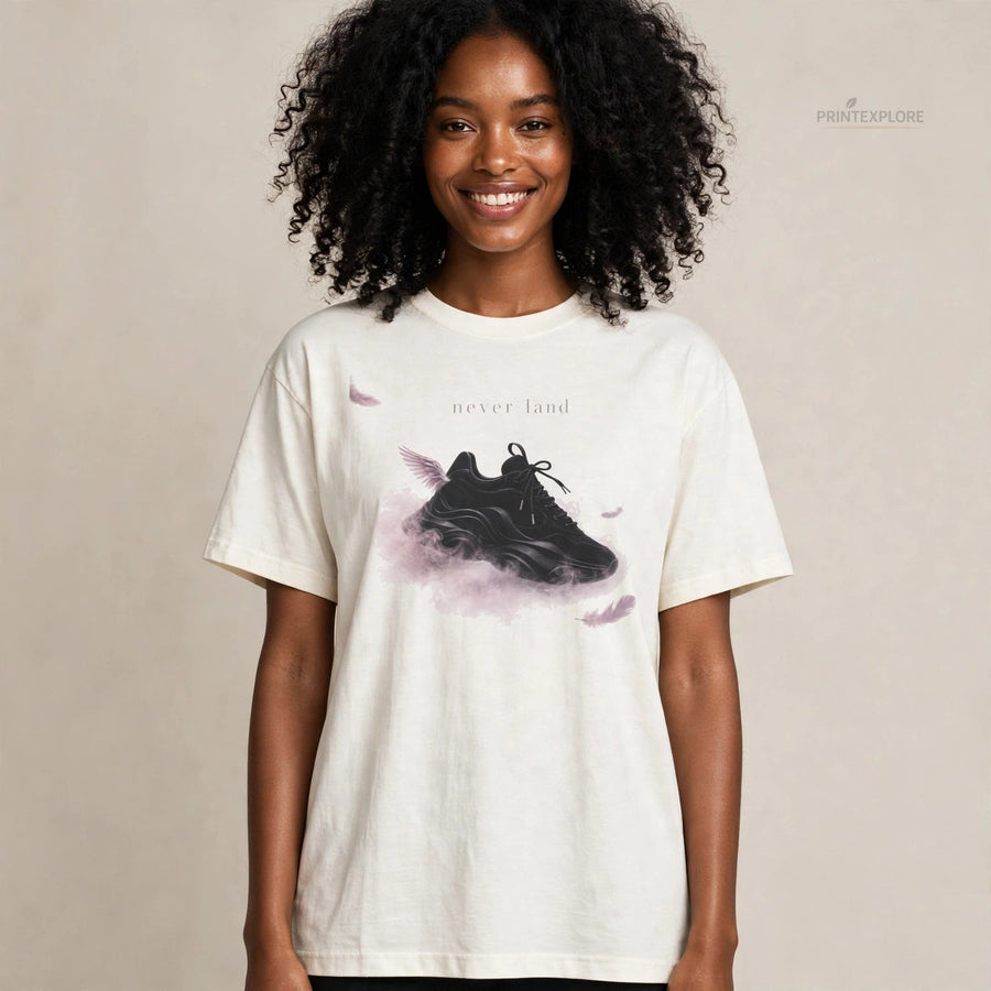 Never Land Graphic Tee — Floating Sneaker Wearable Art - PRINT EXPLORE