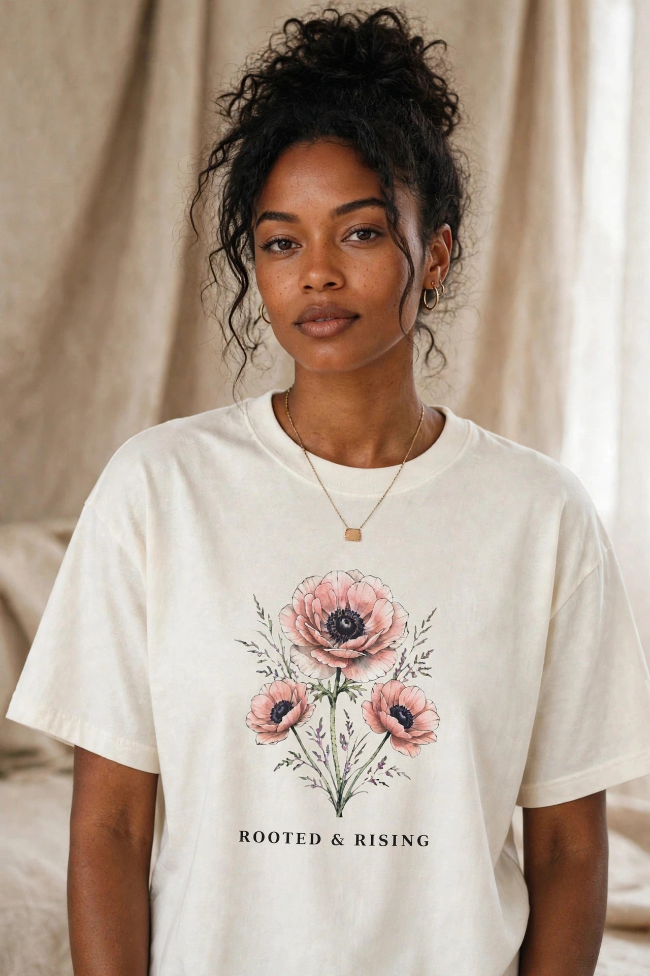 Rooted & Rising Floral T-Shirt|Comfort Colors1717 - PRINT EXPLORE