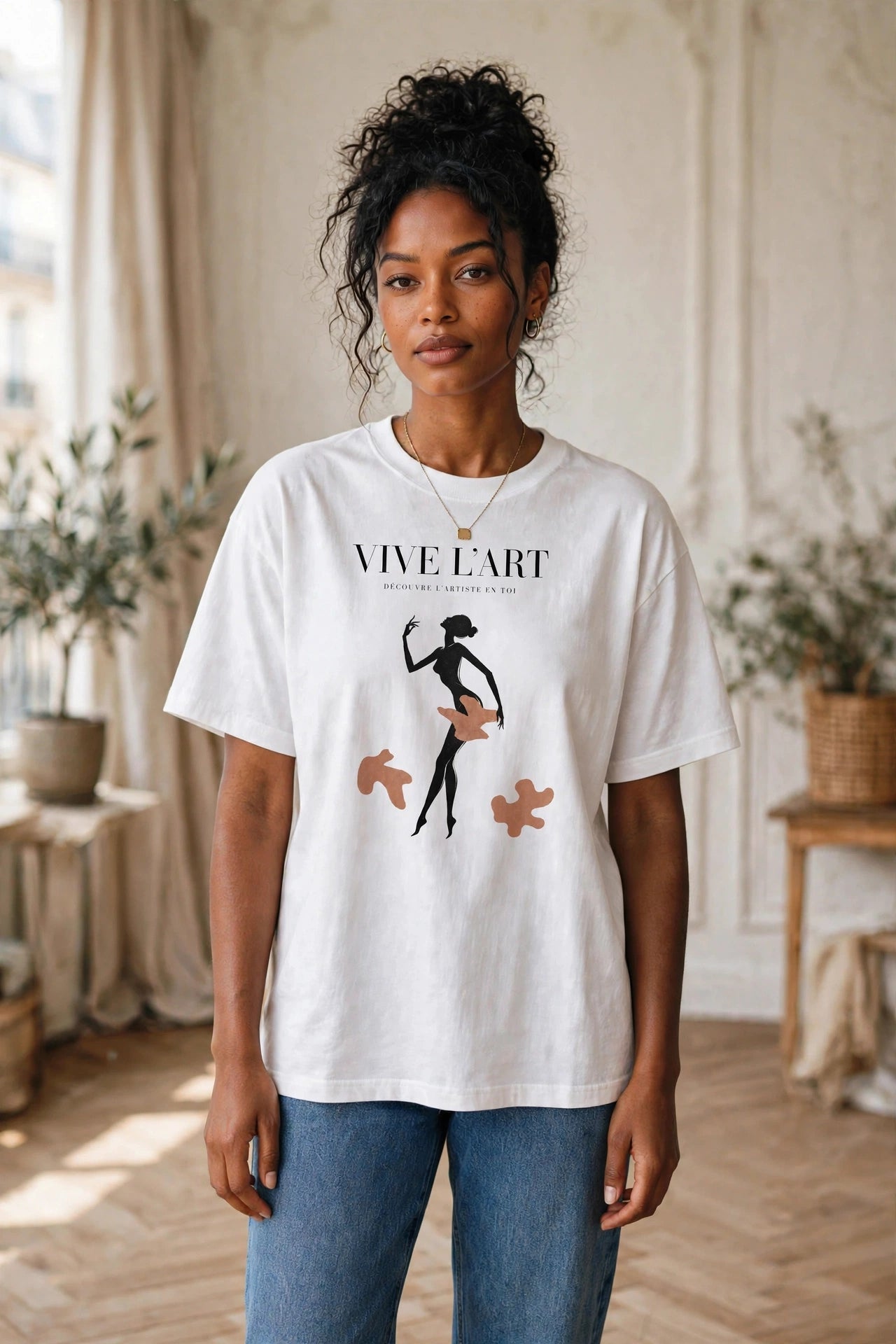 Vive L’Art Botanical Silhouette T-Shirt - PRINT EXPLORE