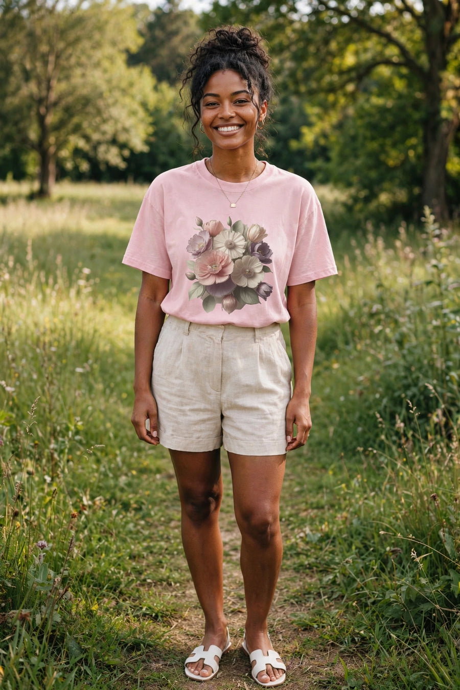 Vintage Floral Art T-Shirt