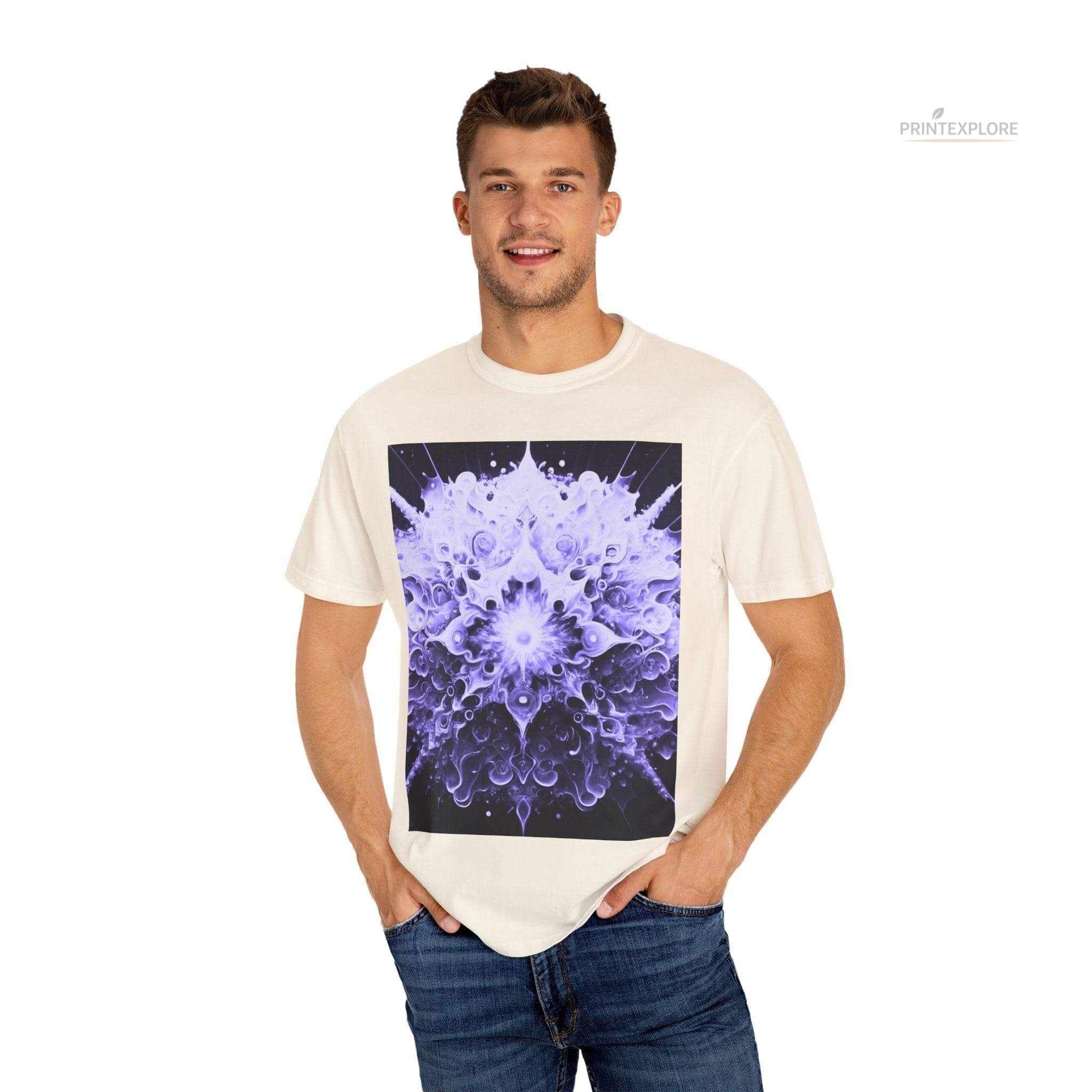 Men's cosmic energy cotton T-shirt - PRINT EXPLORE