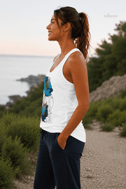 Womens Floral Racerback Tank Top - PRINT EXPLORE