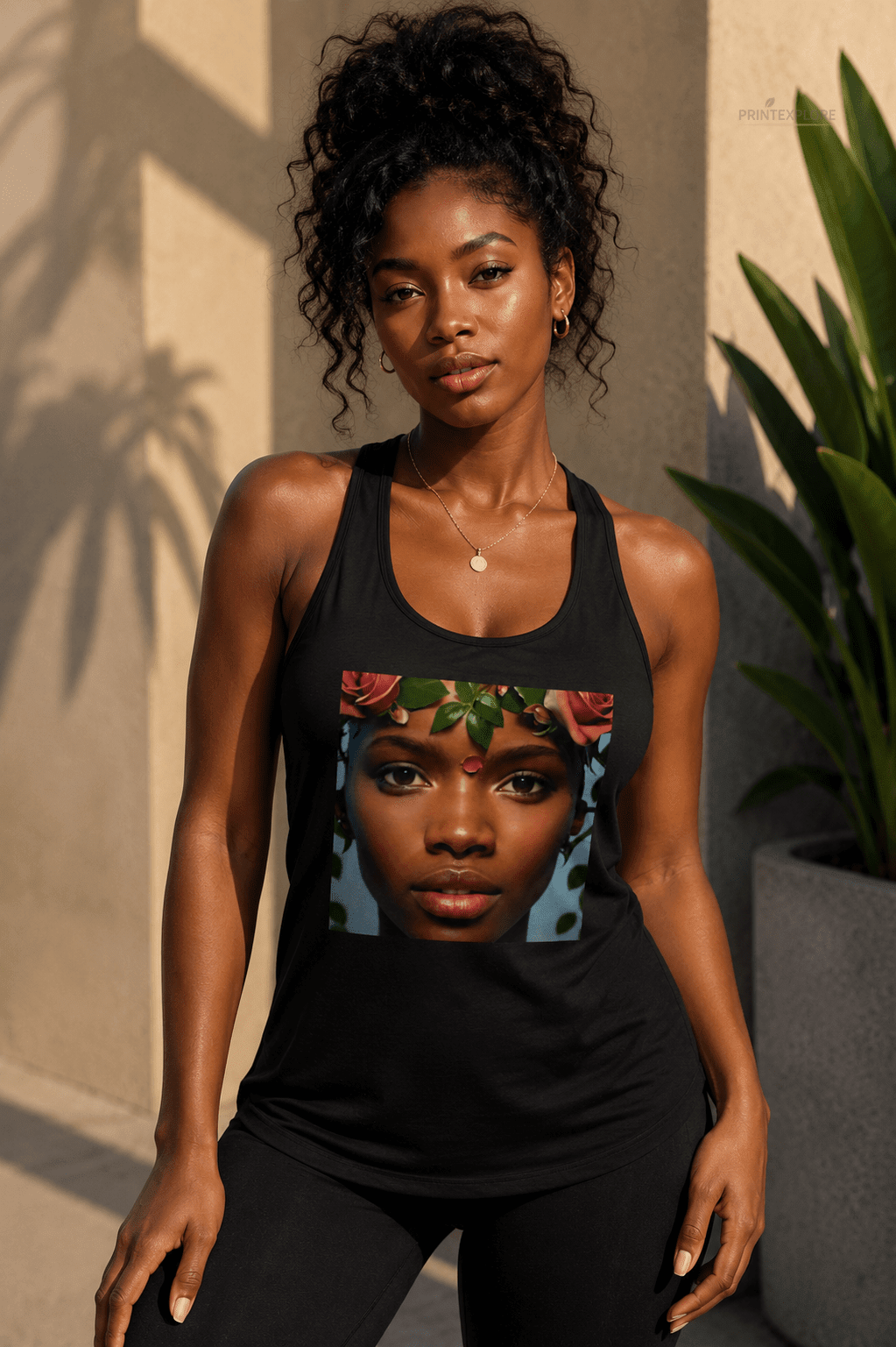 Floral Racerback Top for Women|Eternal Flower - PRINT EXPLORE