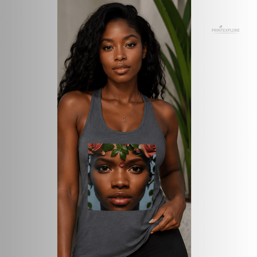 Floral Racerback Top for Women|Eternal Flower - PRINT EXPLORE