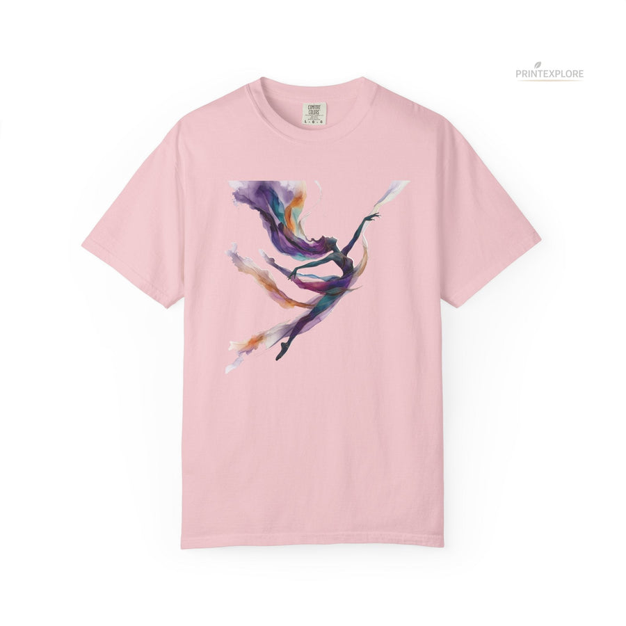 Abstract Color Wave Cotton Graphic Tee - PRINT EXPLORE